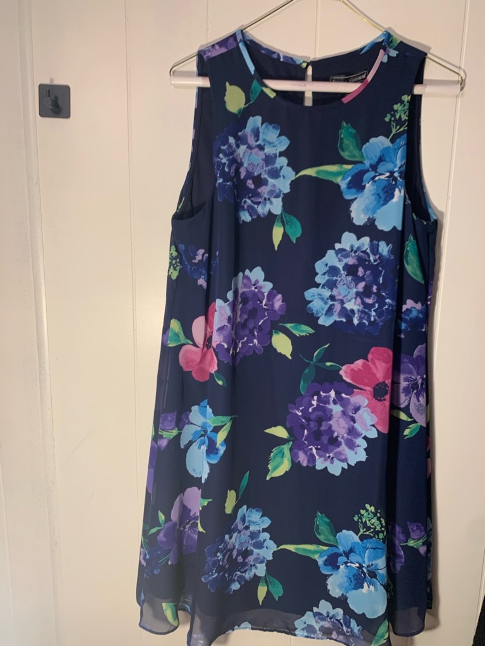Jessica Howard Navy Floral Sleeveless Mini Dress
